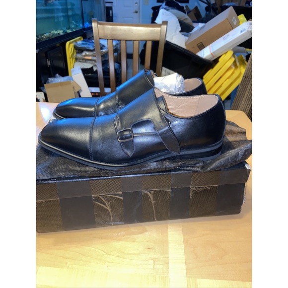 LA Milano Clark Dress Shoes Size 10.5 Black Dress Mens main image 7
